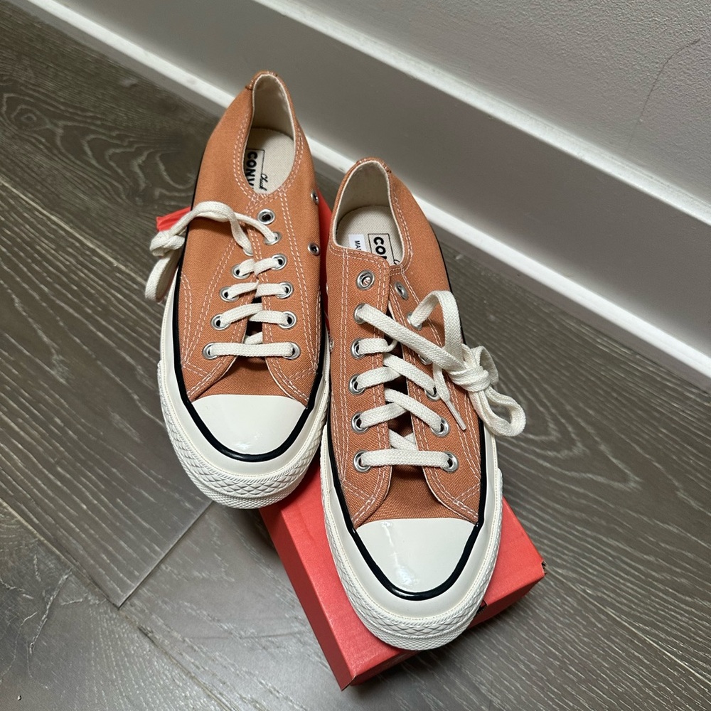 Converse Tan Low-Top Sneakers with White Accents